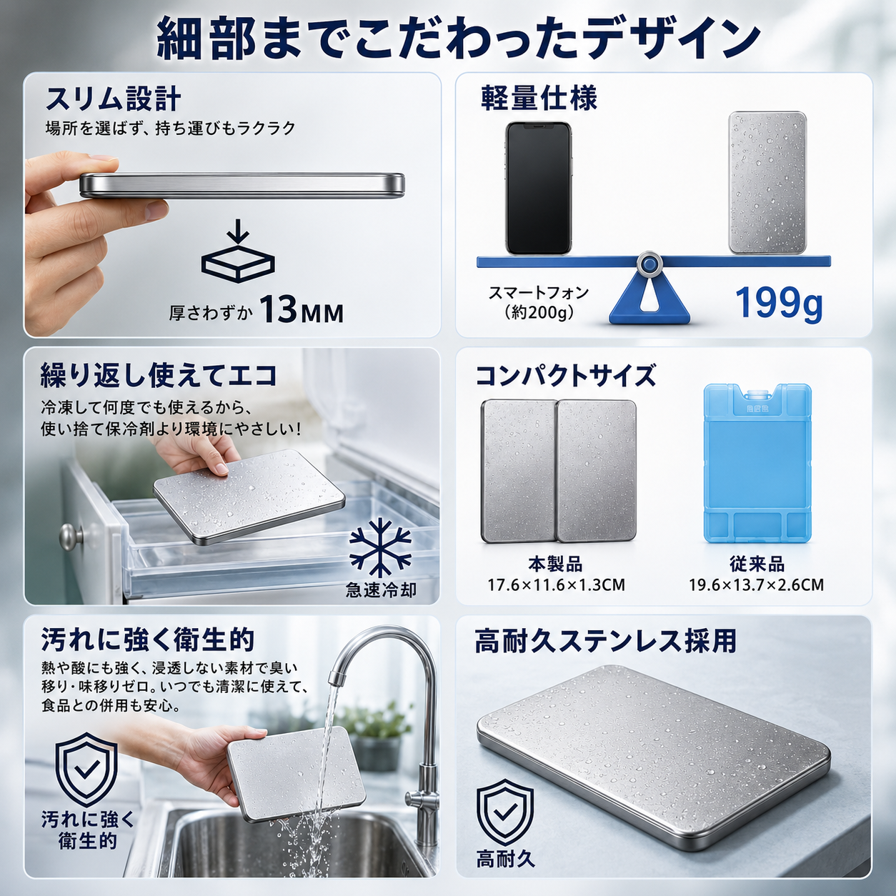SteelCool™ ステンレス保冷プレート