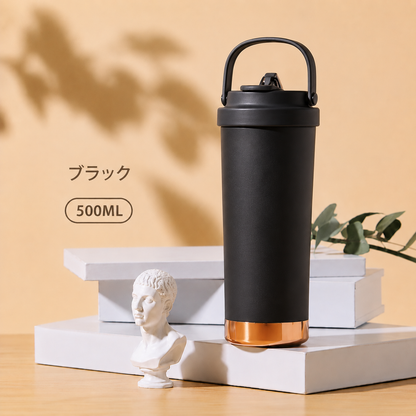 セラミックタンブラー 500ml｜金属臭ゼロ・3WAY飲み口・真空断熱