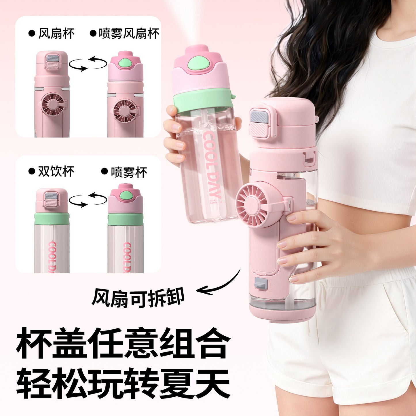 BreezeBottle™  携帯扇風機ウォーターボトル